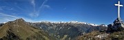 67 Spettacolare vista panoramica dalla vetta del Pizzo Badile (2044 m) verso le alte cime orobiche brembane